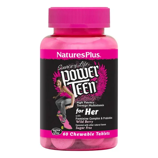 Nature's Plus Power Teen For Her Chewable Tablets