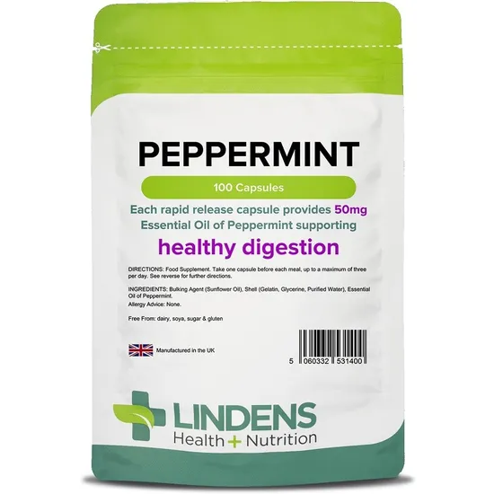 Peppermint Essential Oil 50mg |100 Capsules | Wind Gas Indigestion IBS | UK Made - Image 7