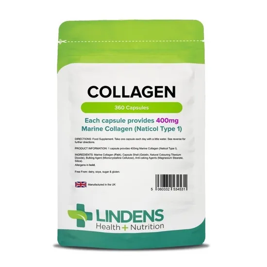 Lindens Marine Collagen 400Mg Capsules 360 (4531) - Image 3