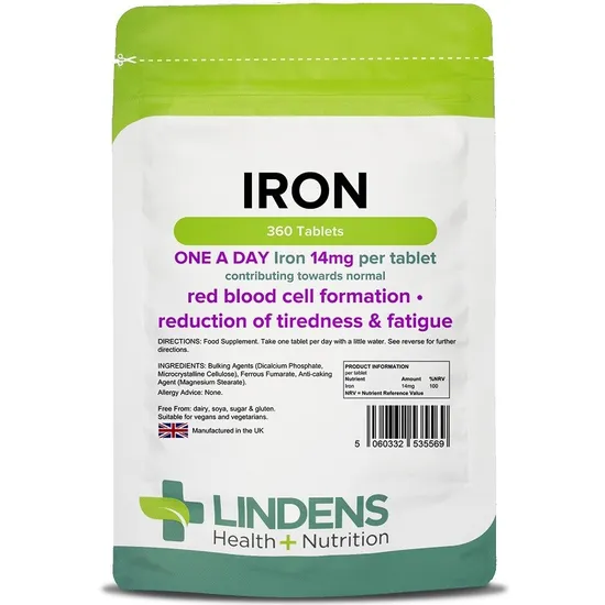 Lindens Iron 14Mg Tablets 360 Tablets