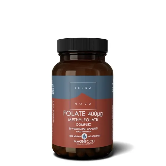 Terranova Folate (Methylfolate) 400ug Complex 50 Capsules - Image 3