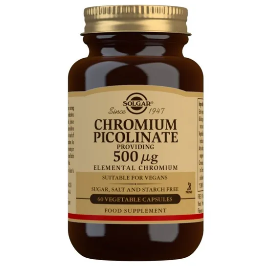 Solgar Chromium Picolinate 500µg 60 Vegetable Capsules Food Supplement - Image 11