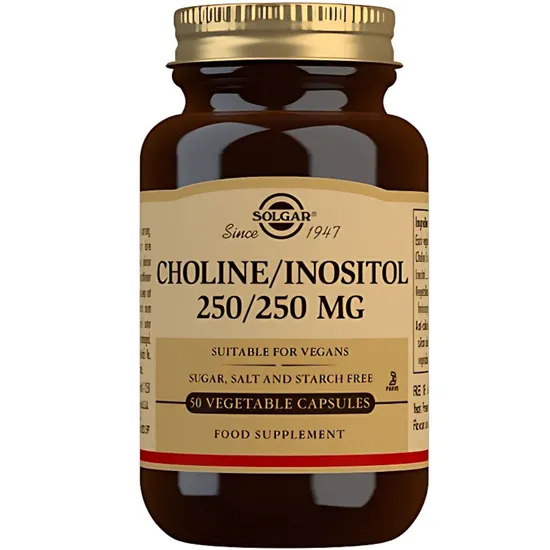 Solgar Choline & Inositol 250mg 50 Capsules Vitamin B Complex - Image 10