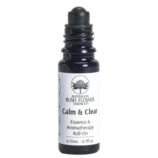 Australian Bush Flower Essences Calm & Clear Essence & Aromatherapy Roll-On 10Ml