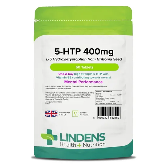 Lindens 5-Htp 400Mg, 60 Tablets Â L-5-Hydroxytryptophan From Griffonia, Lin2452/1 - Image 3
