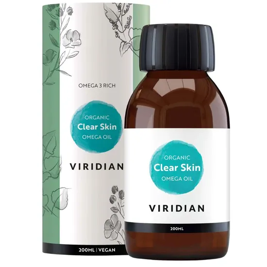 Viridian 100% Organic Clear Skin Omega Oil 200Ml
