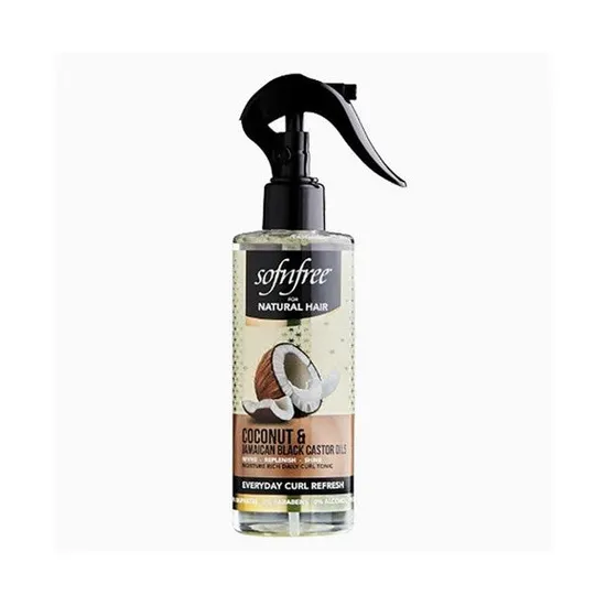 Sofn'Free For Natural Hair Coconut & Jamaican Black Castor Oil Everyday Curl Refresh