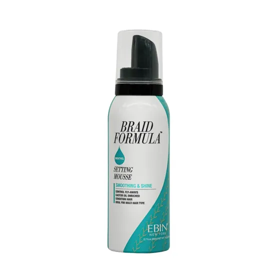 Ebin New York Braid Formula Smoothing & Shine Setting Mousse Menthol