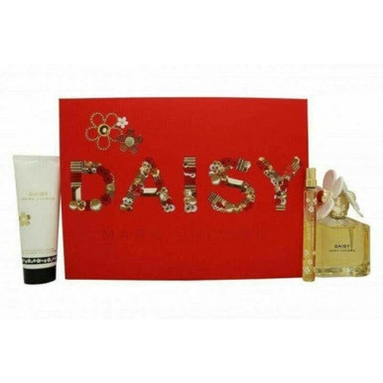 Marc Jacobs Daisy Gift Set 100ml Eau De Toilette + 75ml Body Lotion + 10ml Eau De Toilette