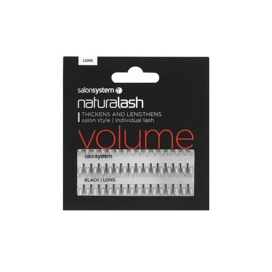 Salon System Black Flared Individual Lashes - Long - Faux Artificial Eyelashes - Image 4