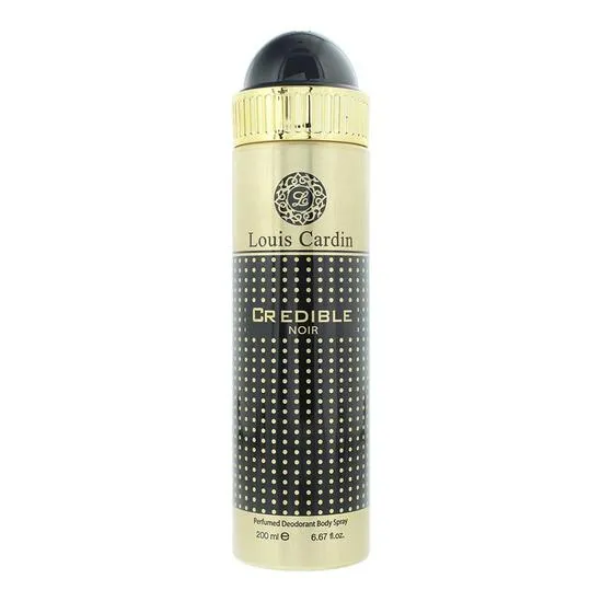 Louis Cardin Credible Noir Perfumed Deodorant Body Spray 200ml - Image 5
