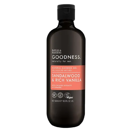 Baylis & Harding Goodness Mens Sandalwood & Rich Vanilla Shower Gel