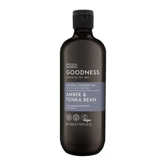 Baylis & Harding Goodness Men's Amber & Tonka Bean Shower Gel