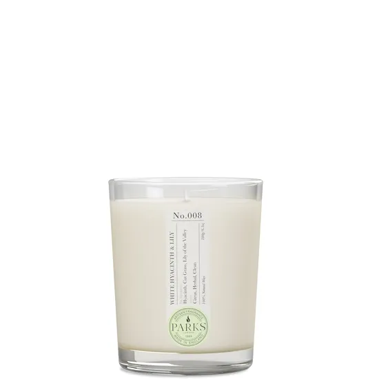 Parks London Home Collection White Hyacinth & Lily Candle