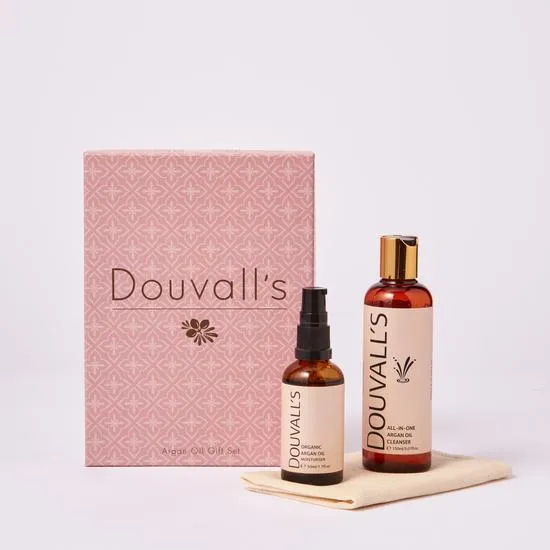 Douvall's Luxury Argan Gift Set Containing 150ml Argan Cleanser & 50ml Organic First Cold Pressed Argan Oil