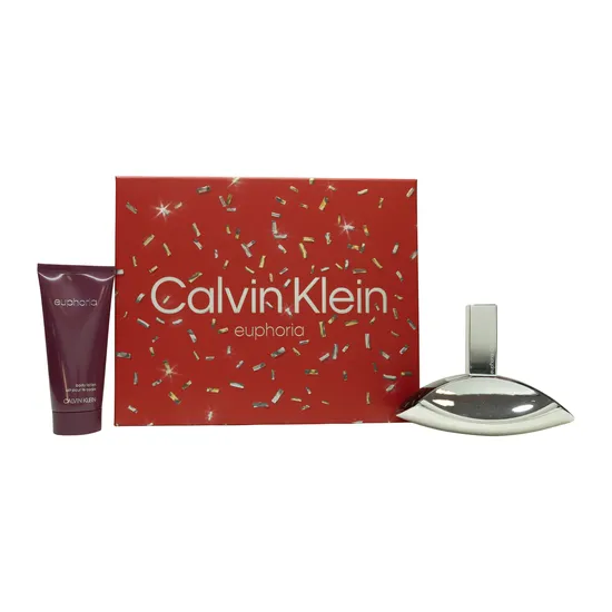 Calvin Klein Euphoria Gift Set 100ml Eau De Parfum + 100ml Body Lotion