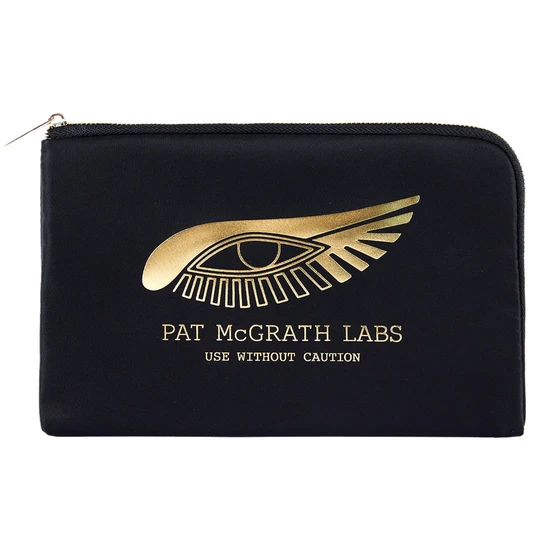 Pat McGrath Labs USE WITHOUT CAUTION Black & Gold Makeup Bag Pouch