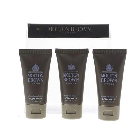 Molton Brown 3x 30ml Body Wash Gift Set White Sandalwood - Image 2
