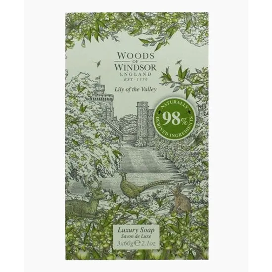 Woods Of Windsor Lily Of The Valley Luxury Soap 3 X 60G