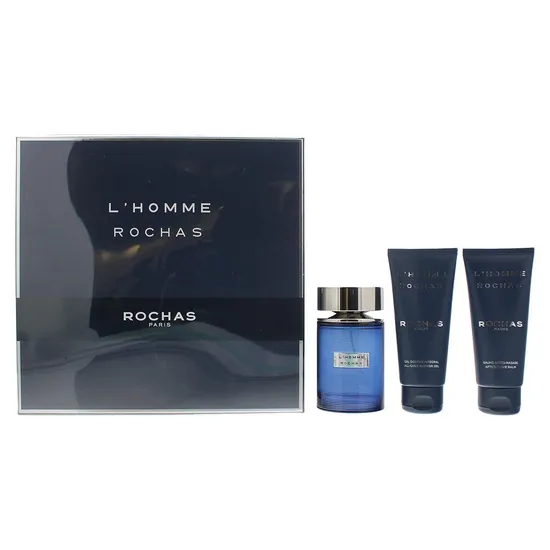 Rochas L'Homme Rochas Gift Set 100ml Eau De Toilette + 100ml Shower Gel + 100ml Body Lotion