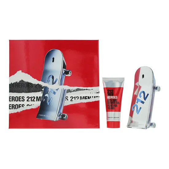 Carolina Herrera 212 Heroes Gift Set 90ml Eau De Toilette + 100ml Shower Gel