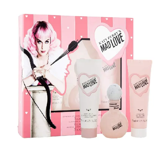 Katy Perry Mad Love Gift Set 50ml Eau De Parfum + 75ml Body Lotion + 75ml Shower Gel