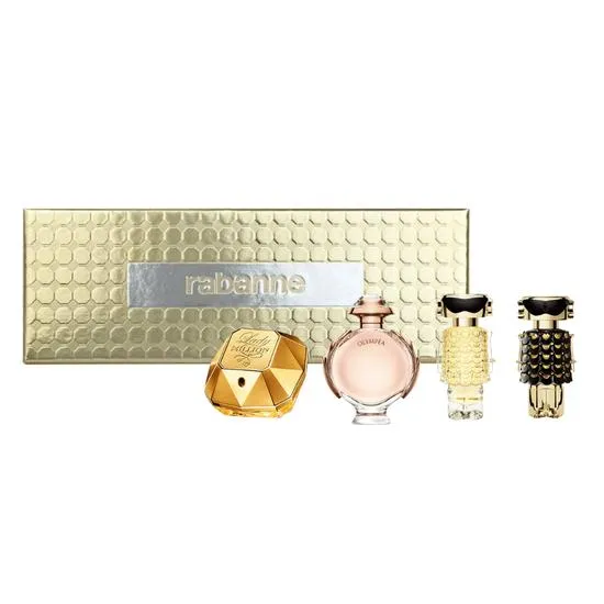 Paco Rabanne Miniatures Gift Set 5ml Lady Million Eau De Parfum + 6ml Olympea Eau De Parfum + 4ml Fame Eau De Parfum + 4ml Fame Parfum Eau De Parfum