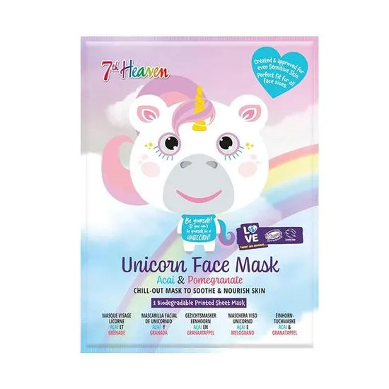 Montagne Jeunesse Face Food Unicorn Face Mask