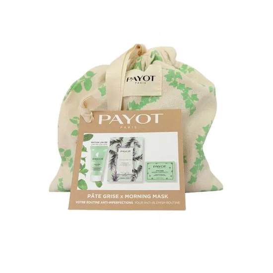 Payot Paris Pate Grise Anti Blemish Routine Day Face Gel Morning Mask & Bag