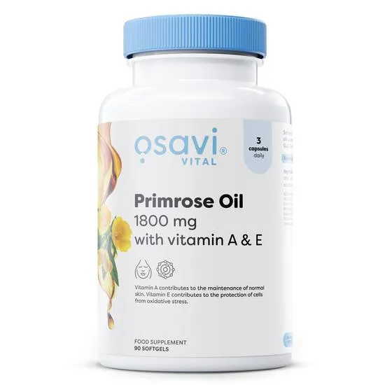 Osavi Primrose Oil With Vitamin A & E, 1800Mg - 90 Softgels - Image 3