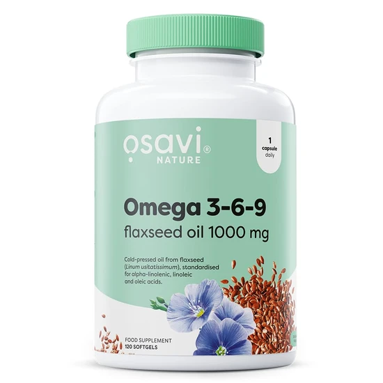 Osavi Omega 3-6-9 Flaxseed Oil 1000mg Softgels
