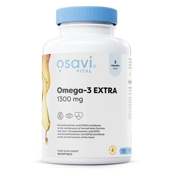 Osavi Omega-3 Extra Molecularly Distilled, 1300Mg (Lemon) - 120 Softgels - Image 3