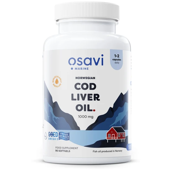 Osavi Norwegian Cod Liver Oil Softgels, 1000Mg (Lemon) - 90 Softgels - Image 3