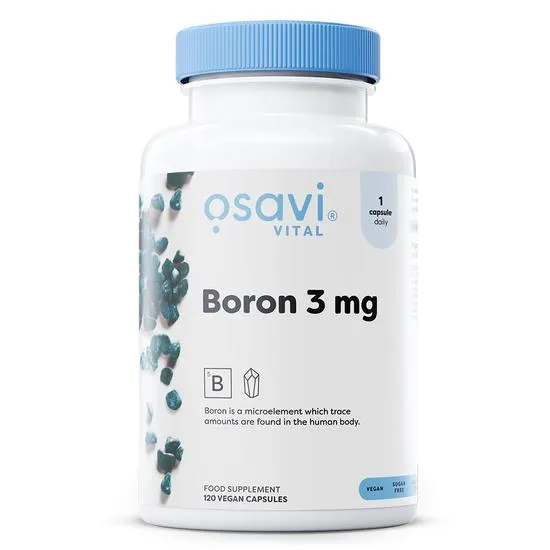 Osavi Boron 3 mg – 120 Vegan Capsules | Essential Trace Mineral for Bone Health & Hormonal Balance | Supports Metabolism | Clean Label | Vegan–Friendly - Image 4