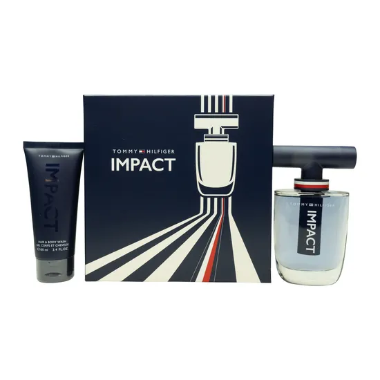 Tommy Hilfiger Impact Gift Set 100ml Eau De Toilette + 100ml Hair & Body Wash + 4ml Eau De Toilette
