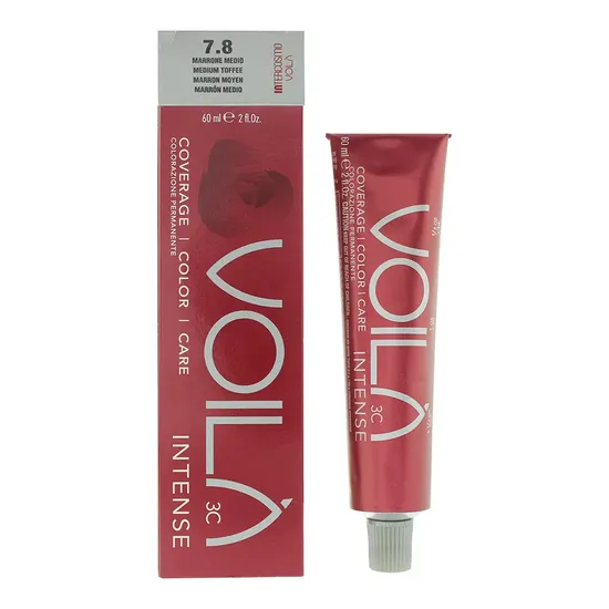 Intercosmo Voila 3C Intense 7.8 Medium Toffee Hair Colour 60Ml For Women - Image 4