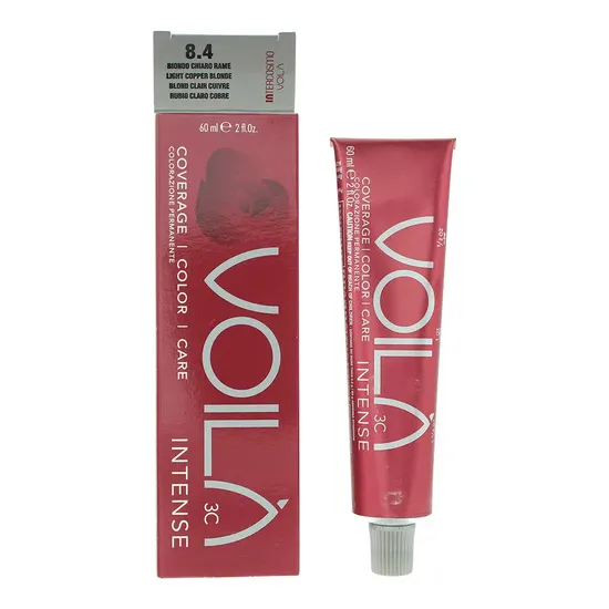 Intercosmo Voil? 3C Intense 8.4 Light Copper Blonde Hair Colour 60Ml - Image 4