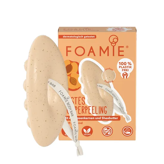 Foamie Exfoliating Shower Bar With Shea Butter & Apricot Seeds