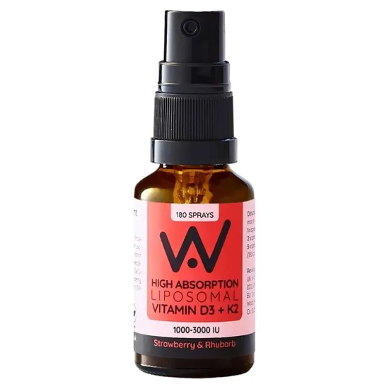 Well Actually Vitamin D3 2000iu + K2 100mcg Strawberry Spray