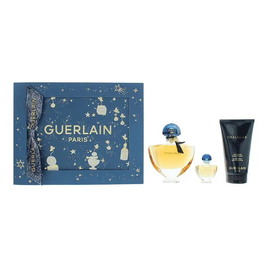 GUERLAIN Shalimar Gift Set 50ml Eau De Parfum + 75ml Body Lotion + 5ml Eau De Parfum
