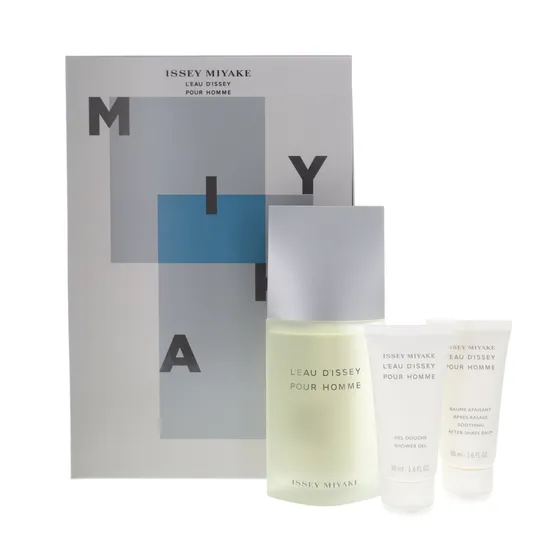 Issey Miyake L'Eau D'Issey Pour Homme Gift Set 125ml Eau De Toilette + 50ml Shower Gel + 50ml Aftershave Balm