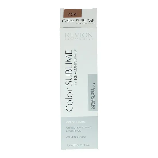 Revlon Gold Color Sublime 7.34 Medium Copper Blonde Hair Colour 75Ml - Image 3