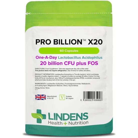 Lindens Pro Billion X20 20Bn Cfu Vegcaps 60 Capsules