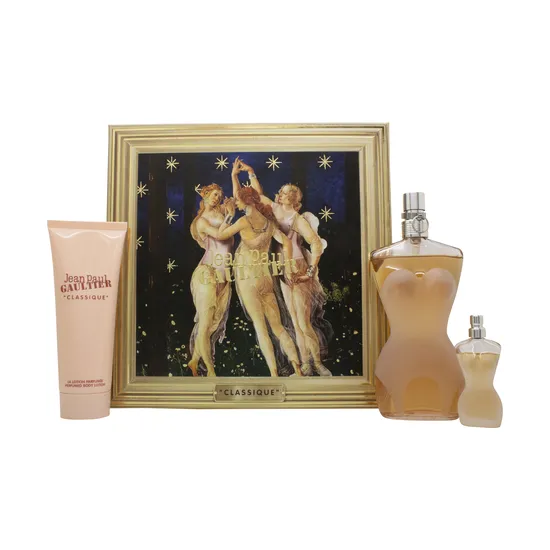 Jean Paul Gaultier Classique Gift Set 100ml Eau De Toilette + 75ml Body Lotion + 6ml Eau De Toilette