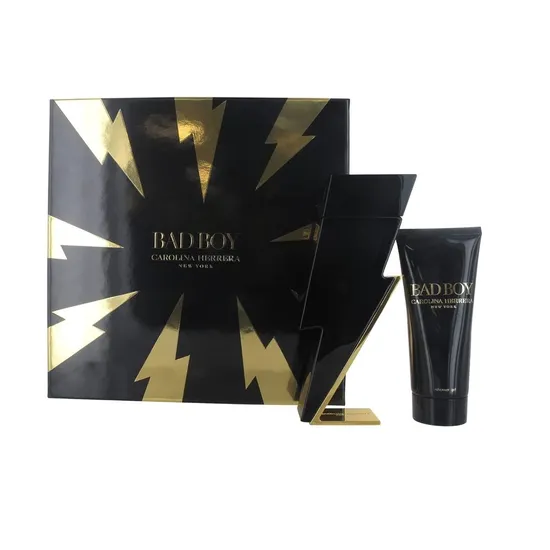Carolina Herrera Bad Boy Gift Set 100ml Eau De Toilette + 100ml Shower Gel