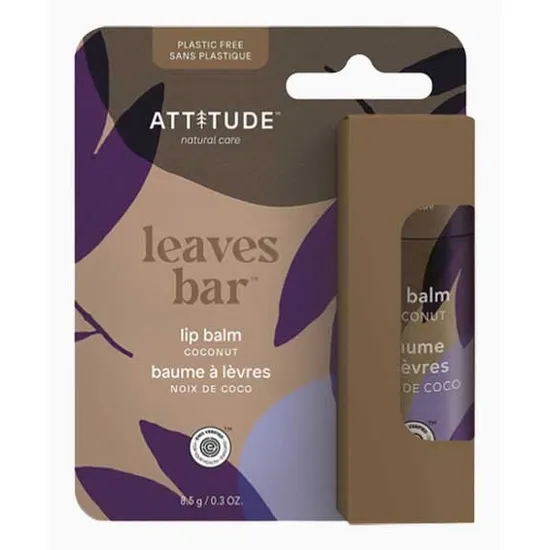Attitude Plastic-Free Coconut Lip Balm Enriched With Olive Oil