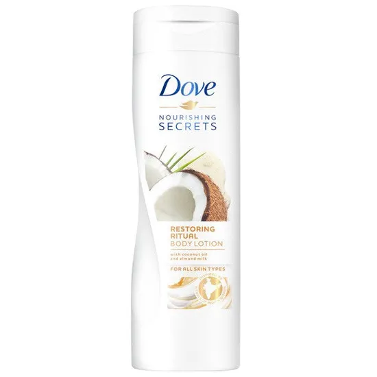 Dove Restoring Care Coconut Oil & Almond Milk Body Lotion 400ml - Pack of 3 - Image 7