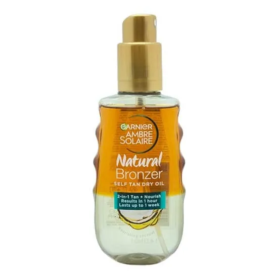 Garnier Ambre Solaire Natural Bronzer Self Tan Dry Oil With Coconut Oil