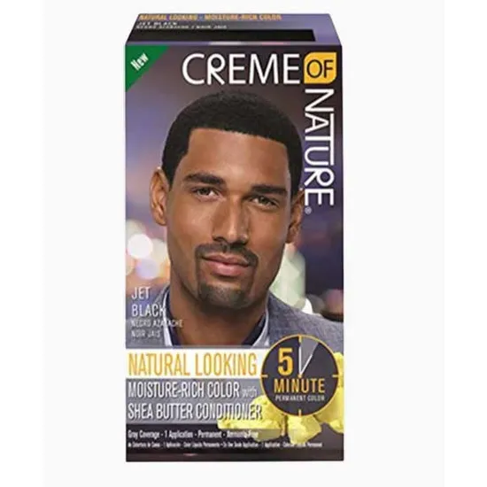 Creme Of Nature Mens Moisture Rich Hair Colour Jet Black