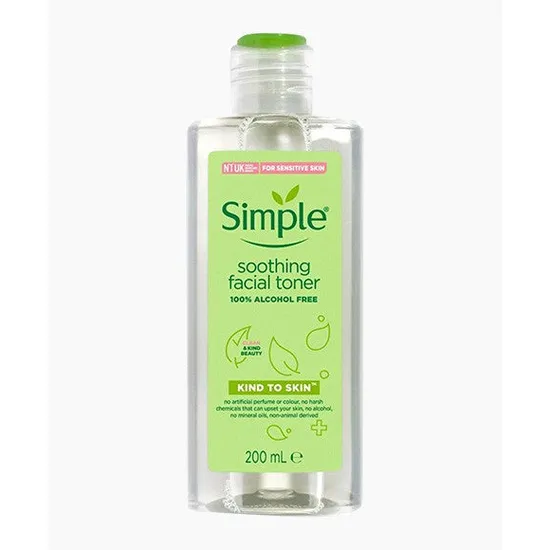 6 x 200ml Simple Kind to Skin Soothing Facial Toner Alcohol Free - Image 13